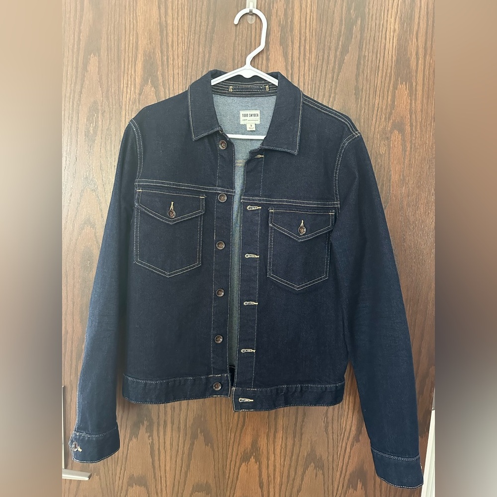 Todd Snyder Dylan Jacket in Indigo Stretch Denim, Size Small
